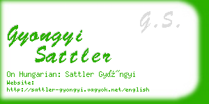 gyongyi sattler business card